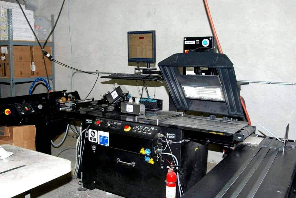 Skymail International’s Inkjet Printer Another angle of Skymail International's inkjet printer