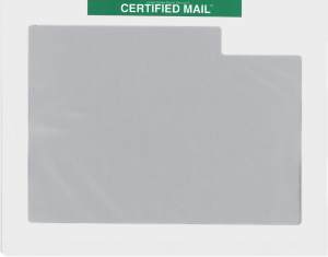 Certified Mail 9x12 Envelope